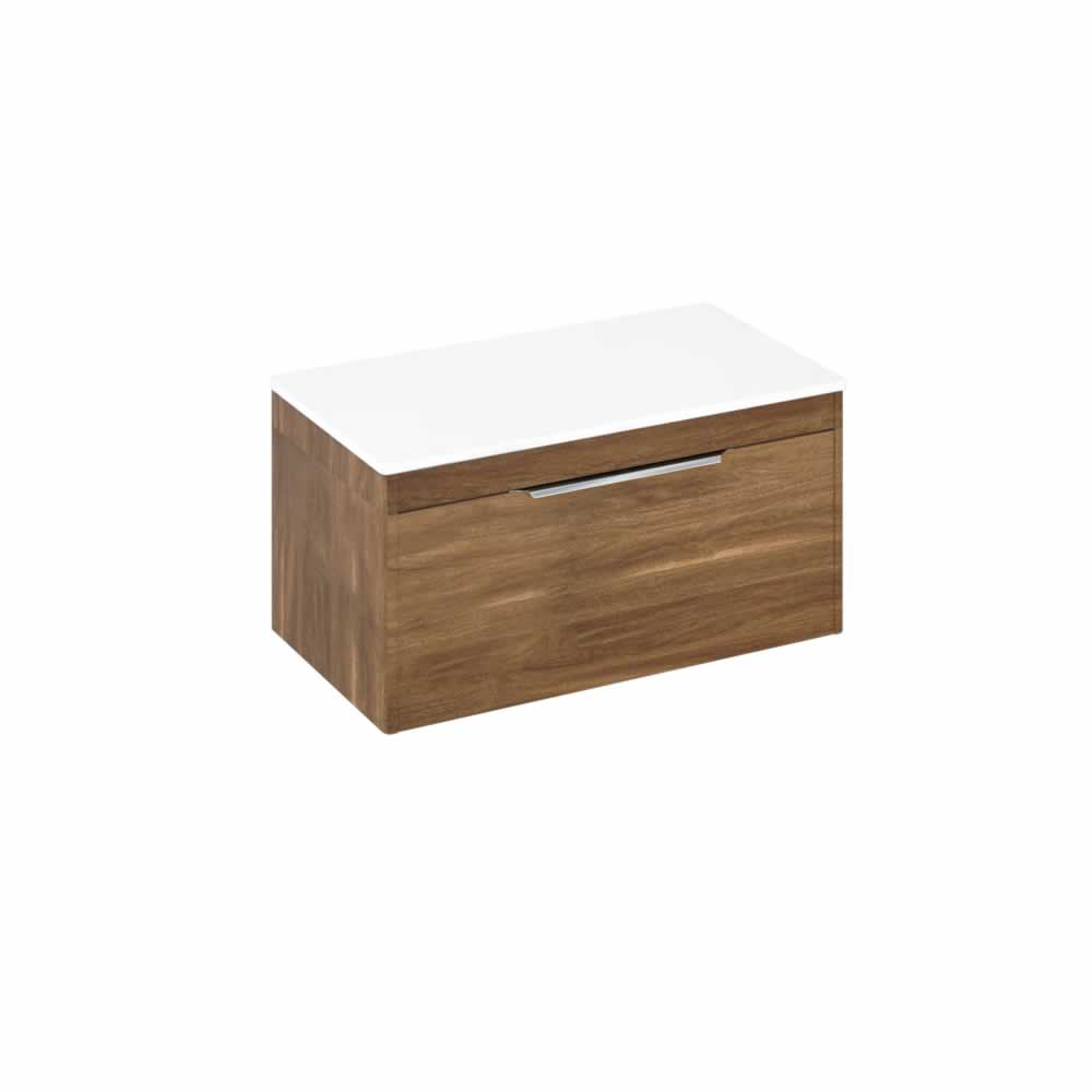 Shoreditch 85cm single drawer Caramel with White Worktop